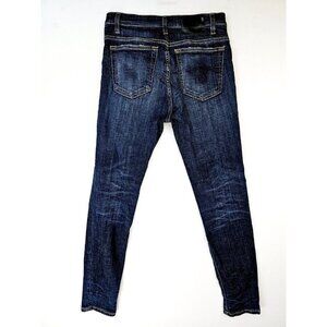 R13 Size 26X29 Womens High Rise Blue Denim 5 Pocket Jeans Made in Italy